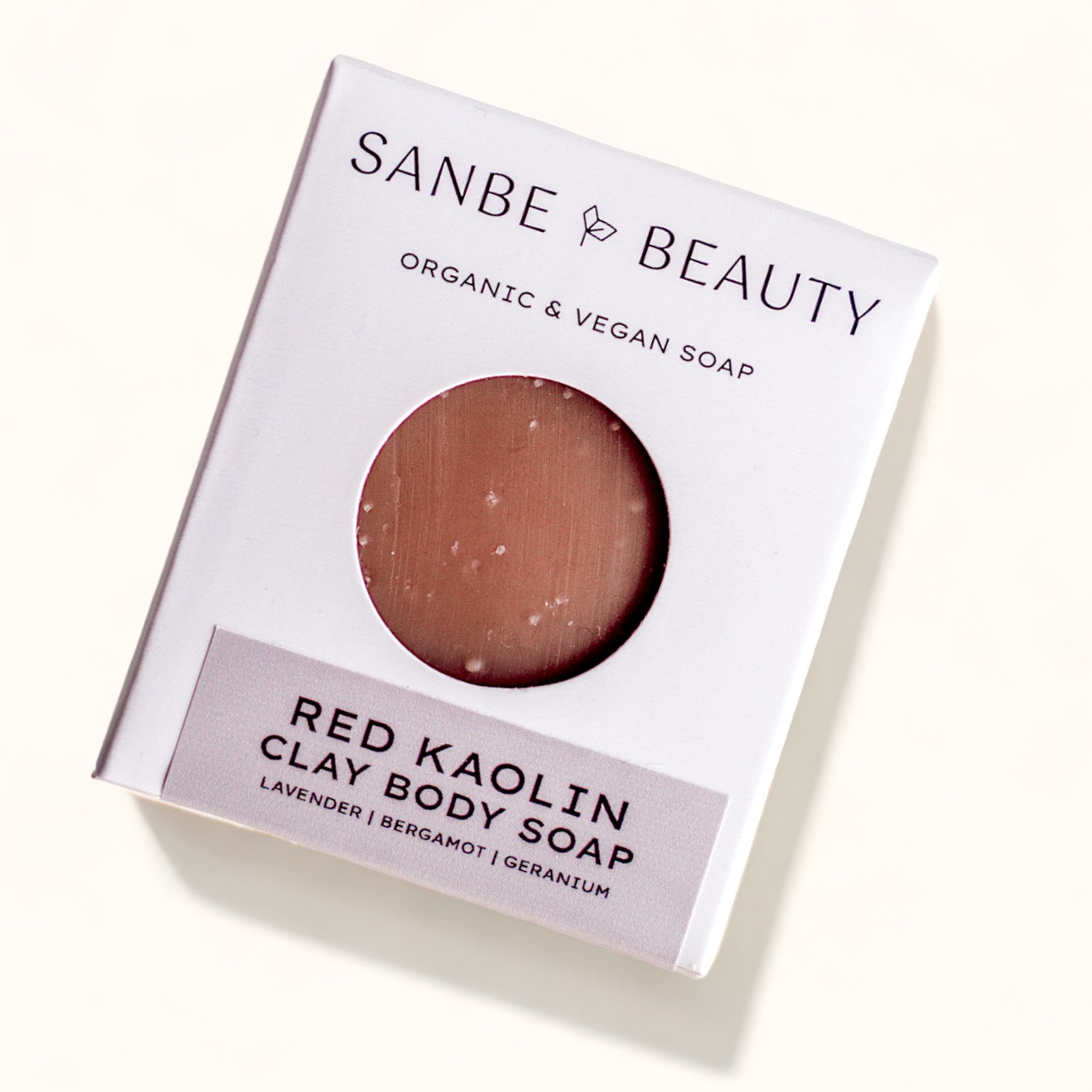 有機レッドカオリンクレーとオリーブオイル石鹸