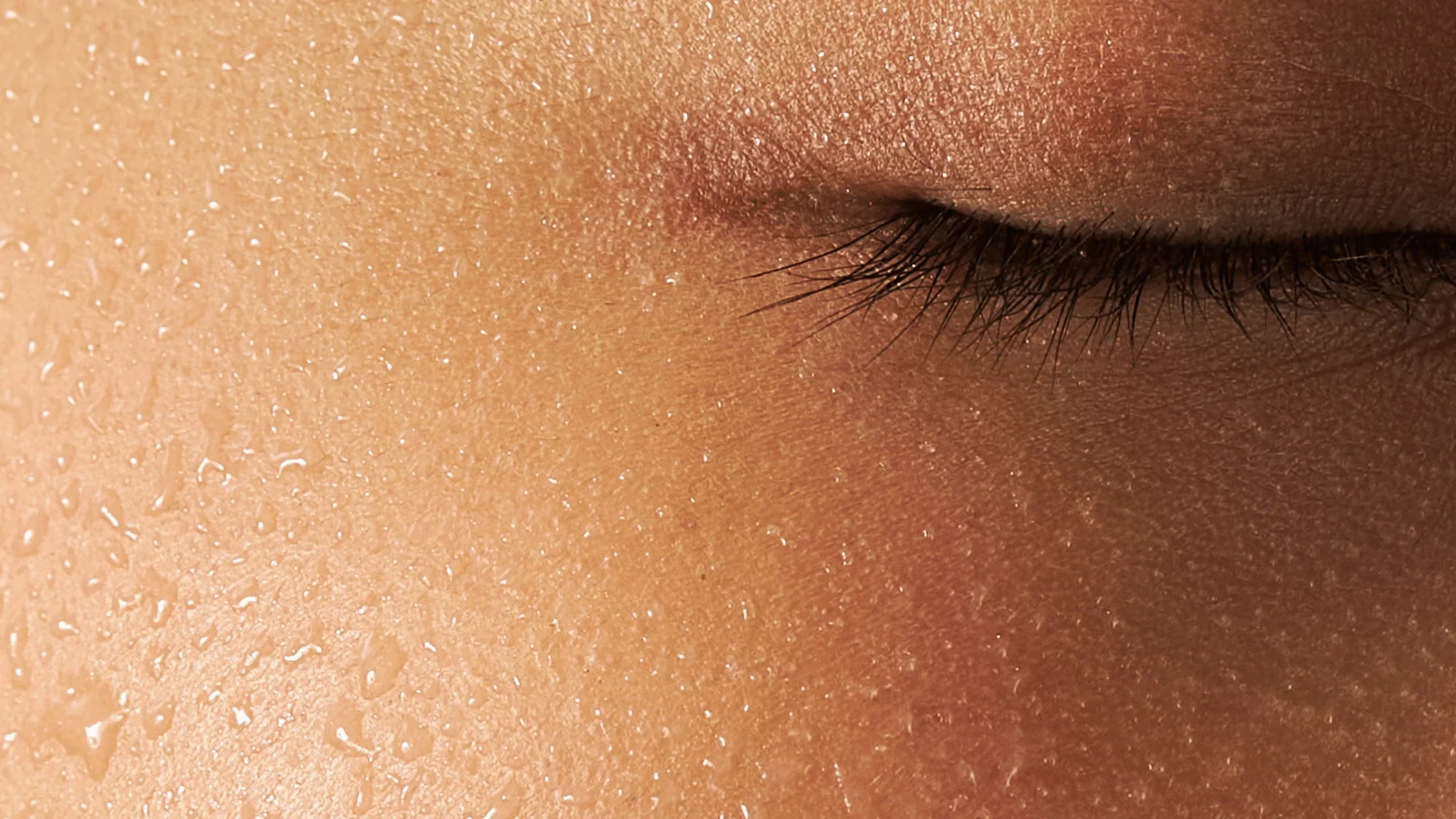 Close-up of skin with water droplets