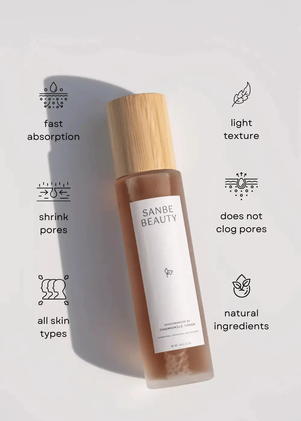 Chamomile Niacinamide Toner Calming, Pore Refining Sanbe Beauty