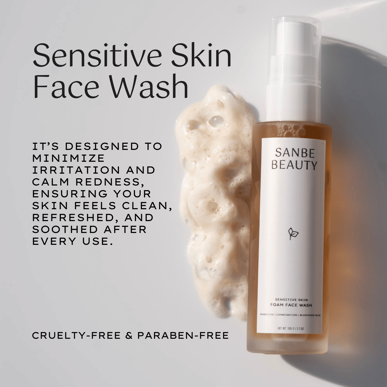 Sensitive Skin Foaming Cleanser – Gentle, Refreshing, Effective