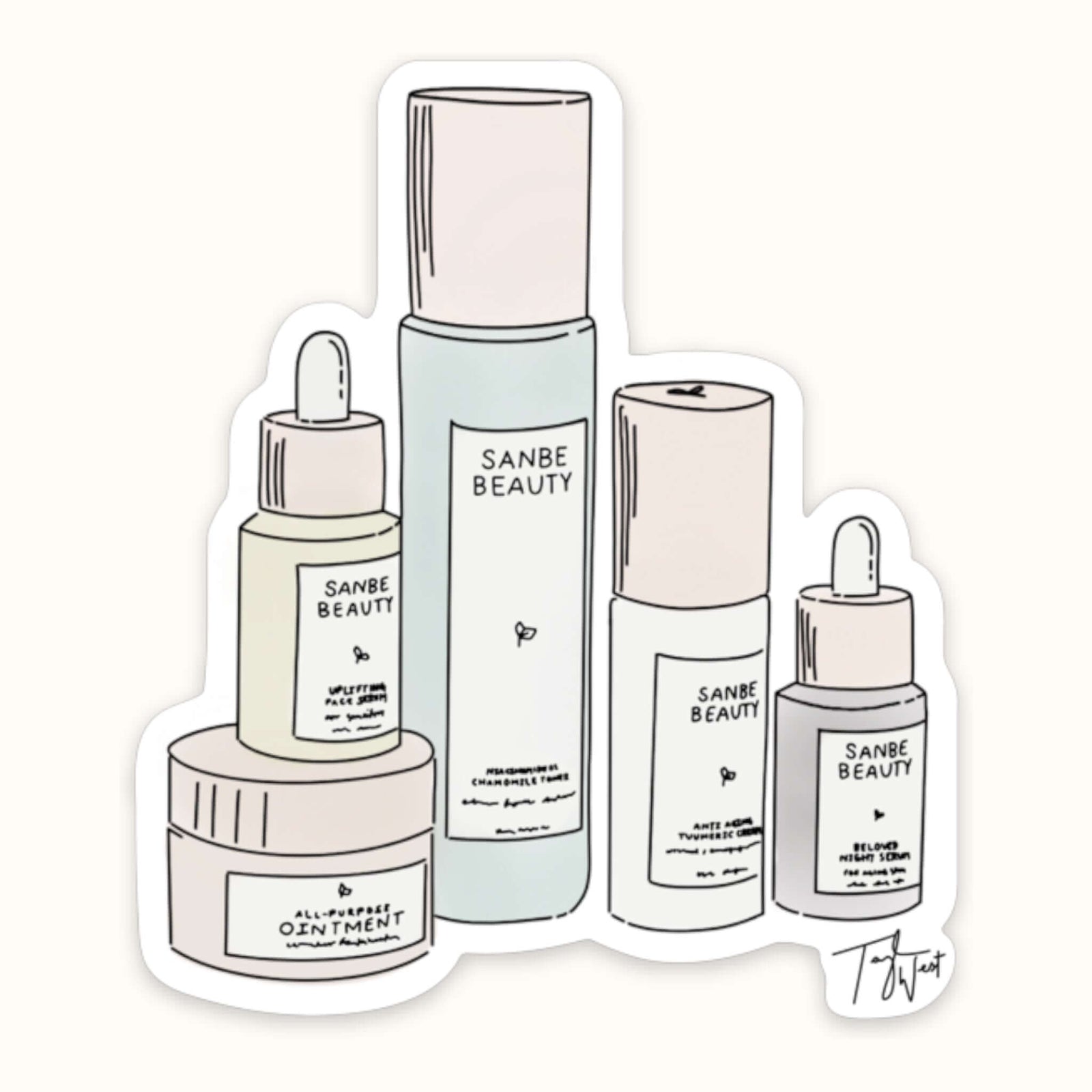 Skincare Set Sticker