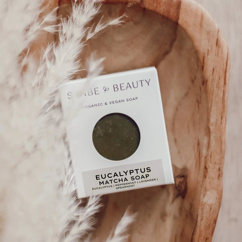 Organic Eucalyptus Matcha Soap - Sanbe Beauty, LLC