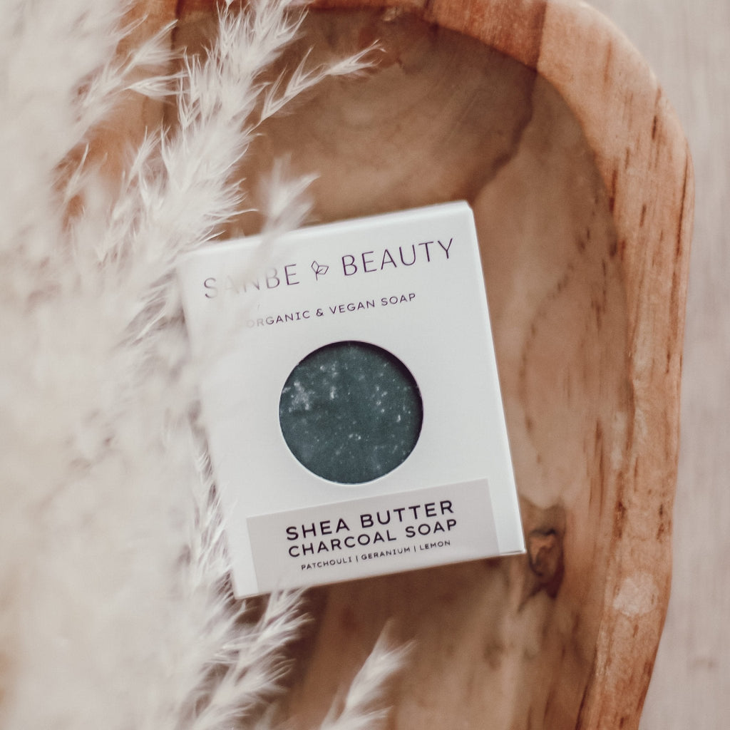 Organic Shea Butter and Charcoal Soap - Sanbe Beauty, LLC