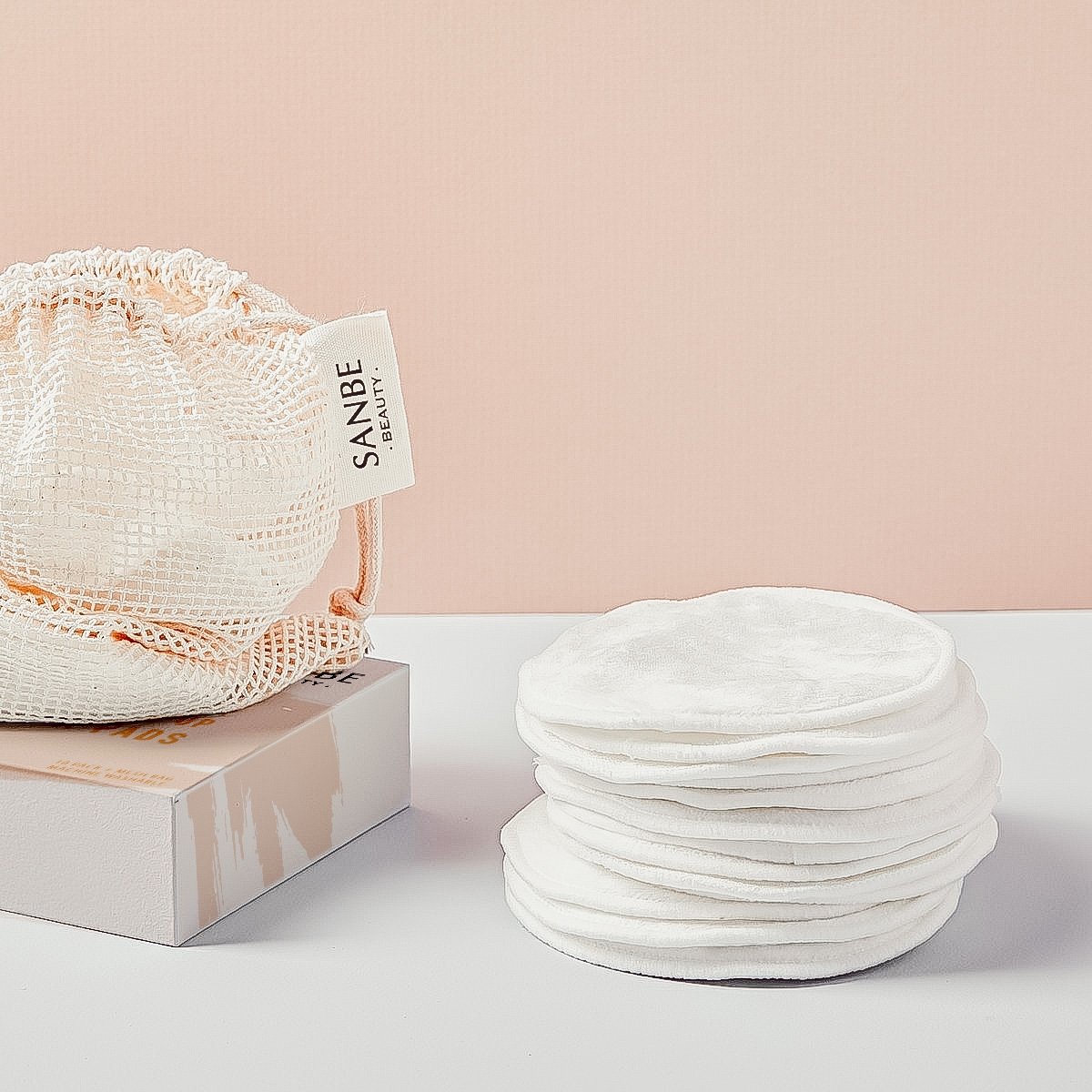 Reusable Eco-Friendly Bamboo Makeup Pads [10Pack] - Sanbe Beauty, LLC