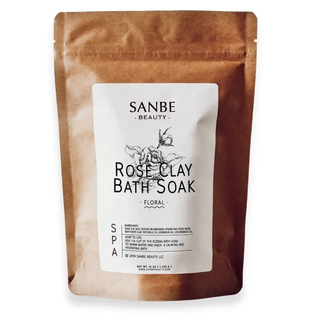 Rose Clay Bath - [Calming, Detox & Relax] - Sanbe Beauty, LLC